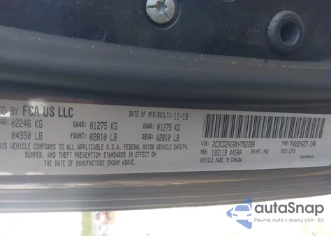 2019 Dodge Challenger Sxt из США, поврежденный, VIN 2C3CDZAG8KH752288